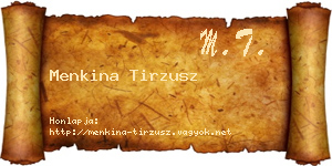 Menkina Tirzusz névjegykártya